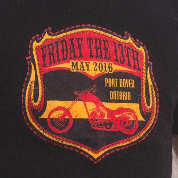 Friday the 13th Motorcycle T-shirt Sized Medium 100% Preshrunk Cotton - Picture 3 of 6